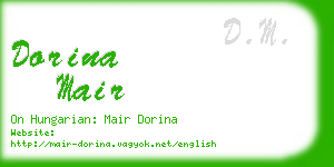 dorina mair business card